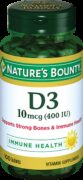 Natures Bounty Витамин D3, 400 МЕ, таблетки, 100 шт.