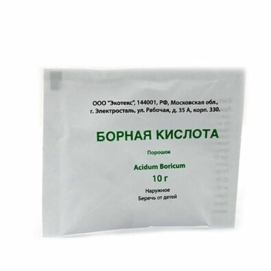 Борная кислота, порошок для наружного применения, 10 г, 1 шт.