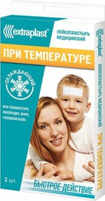 Extraplast Пластырь от температуры, пластырь, 2 шт.