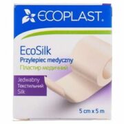 Ecoplast Пластырь фиксирующий Ecosilk, 5х5, пластырь медицинский, тканевая основа, 1 шт.