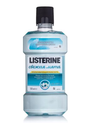 Listerine Свежая мята Ополаскиватель для полости рта, раствор для полоскания полости рта, 500 мл, 1 шт.