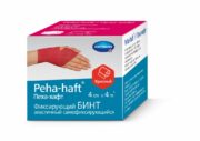 Peha-haft Бинт самофиксирующийся, 4смх4м, красного цвета, 1 шт.