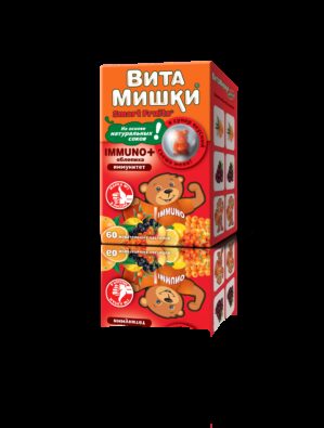 ВитаМишки Immuno + облепиха, пастилки жевательные, ассорти, 60 шт.