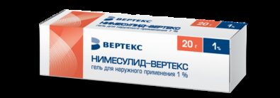 Нимесулид-Вертекс, 1%, гель для наружного применения, 20 г, 1 шт.