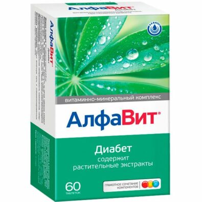 Алфавит Диабет, 0.5 г, таблетки, 60 шт.