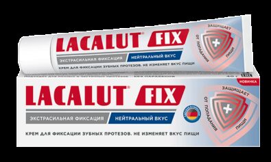 Lacalut Fix Крем для фиксации зубных протезов, крем для фиксации зубных протезов, нейтральный, 40 мл, 1 шт.