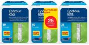 Contour Plus Тест-полоски, 50 шт х 2 + 25 шт в подарок, набор, 125 шт.