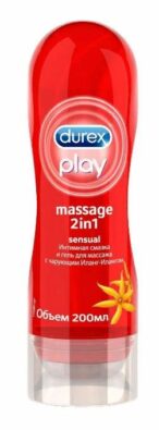 Гель-смазка Durex Play Massage 2in1 Sensual, гель, с иланг-илангом, 200 мл, 1 шт.