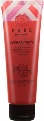 Pure by PresiDENT Зубная паста Клюква, с фтором, паста зубная, 115 г, 1 шт.