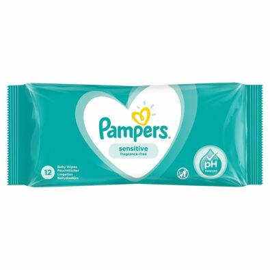 Pampers Sensitive Салфетки влажные детские, 12 шт.