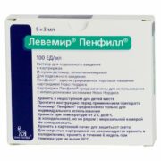 Левемир Пенфилл, 100 ЕД/мл, раствор для подкожного введения, 3 мл, 5 шт.